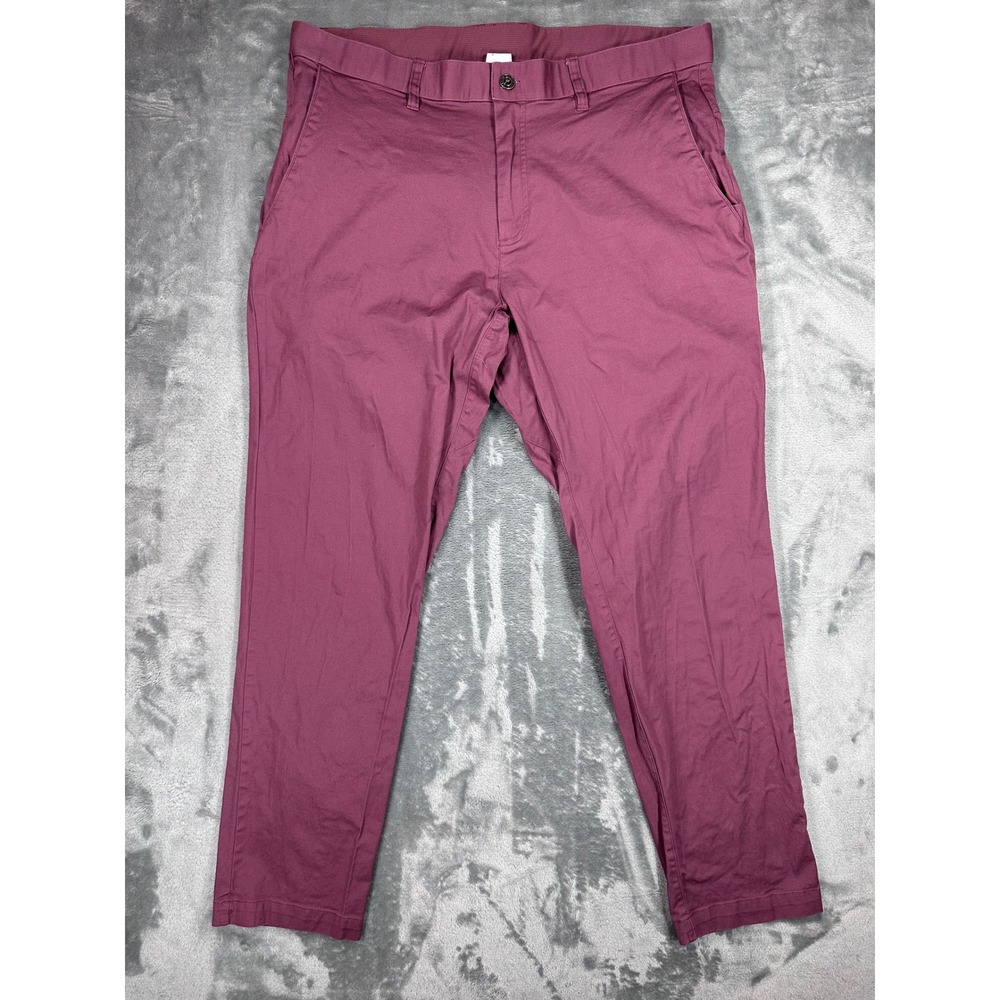 Fabletics Mens Only-Way Chino Pants Burgundy Red 36x32 PT2354910-7575-36032